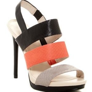 Kenneth Cole Coral Leather Slingbacks